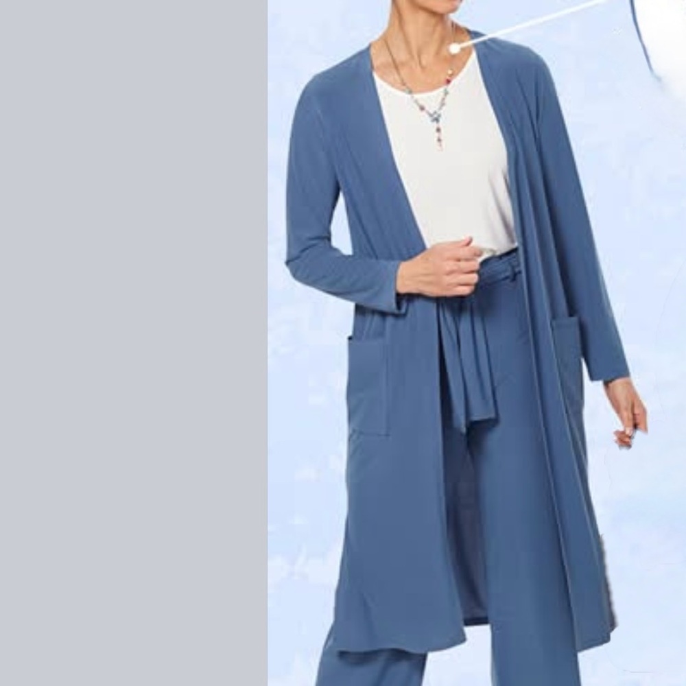 NWOT Duster and Wide Leg Pant set